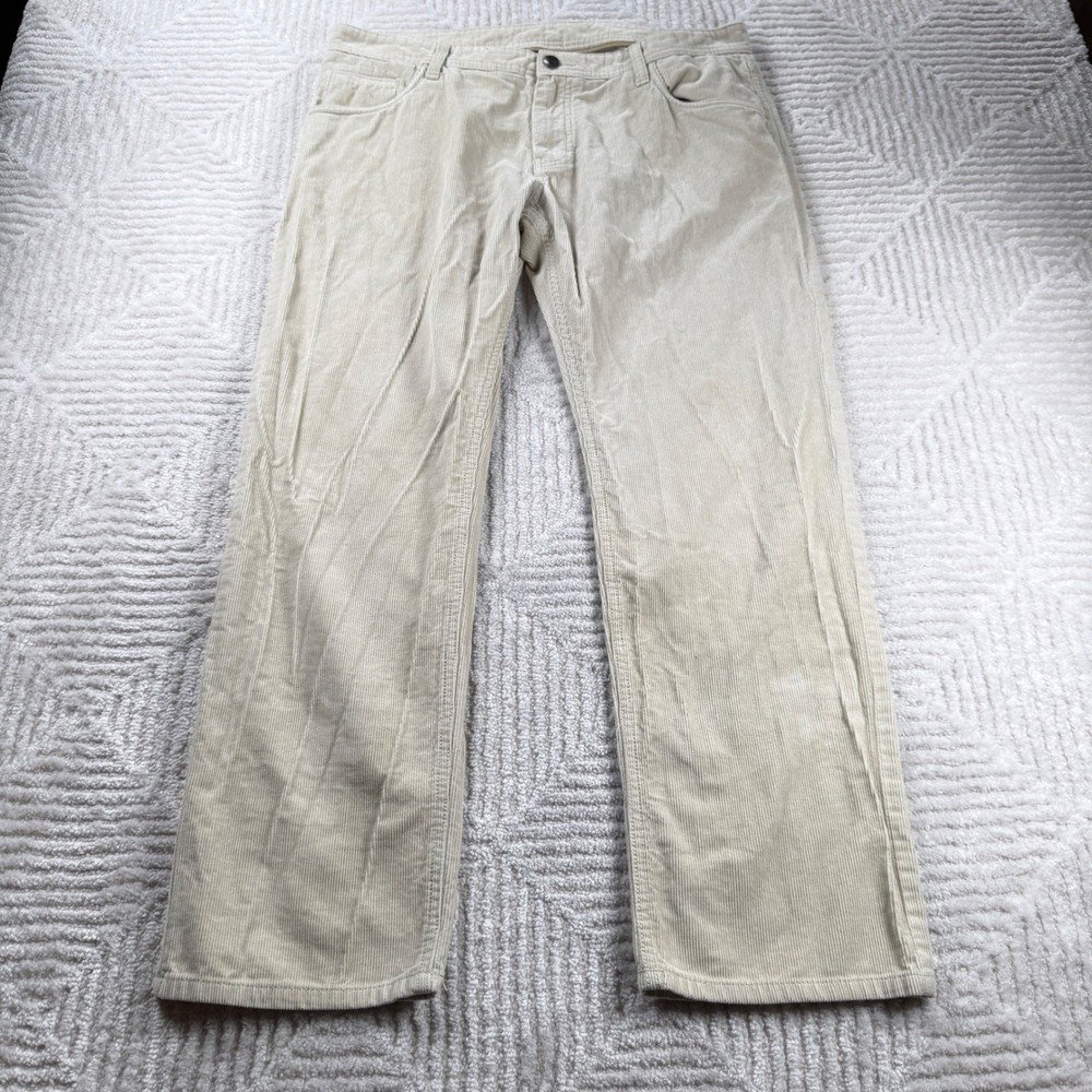 JCPenney Pants Men's 38x30 Beige Corduroy Slim Straight Classic Preppy Academia